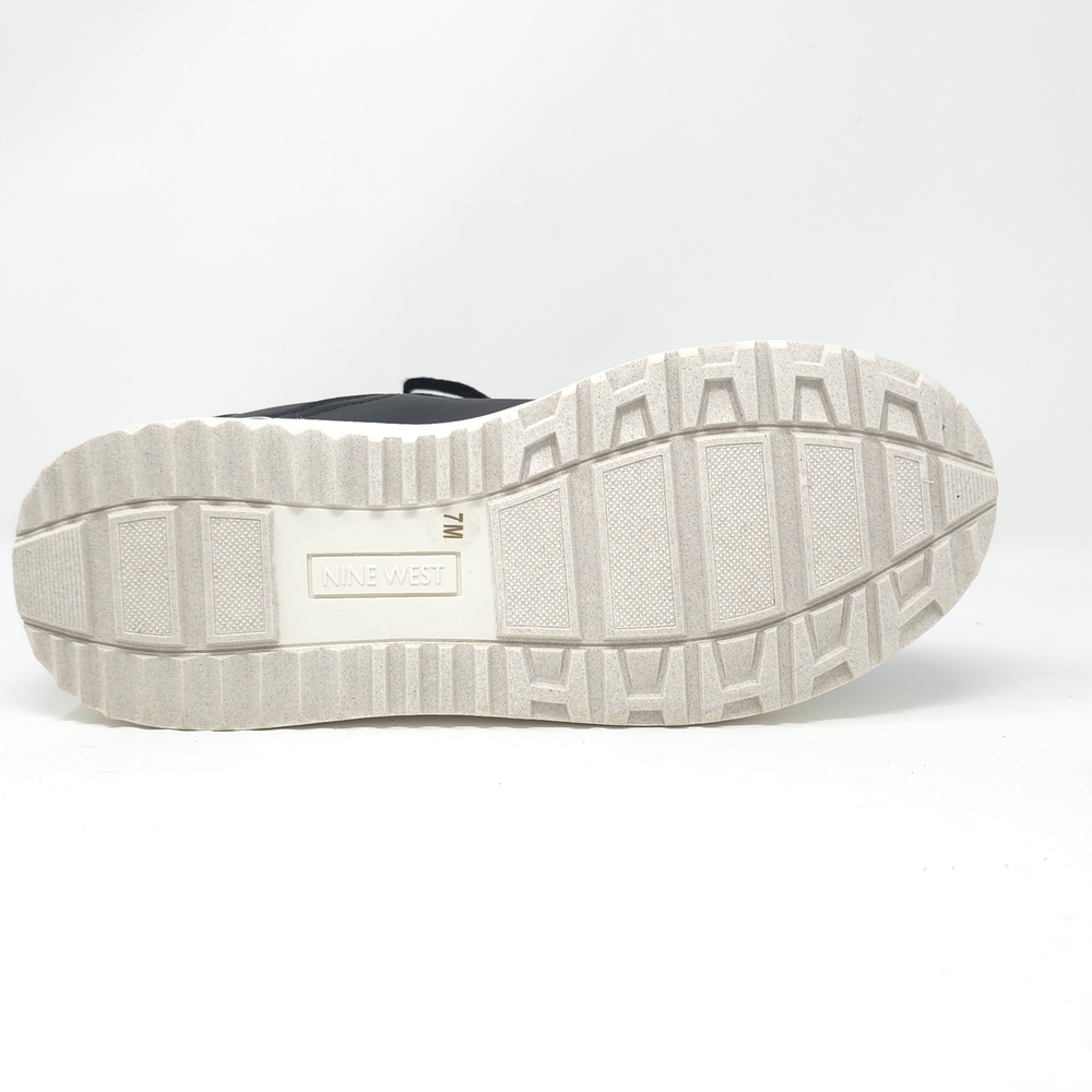 Nine West Black Platform Sneakers with Cream Lined Collar 7M - Picture 5 of 11